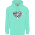 A Koala Bear Head Mens 80% Cotton Hoodie Peppermint