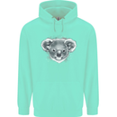 A Koala Bear Head Mens 80% Cotton Hoodie Peppermint