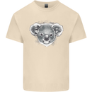 A Koala Bear Head Mens Cotton T-Shirt Tee Top Natural