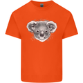 A Koala Bear Head Mens Cotton T-Shirt Tee Top Orange