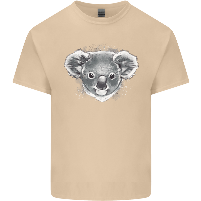 A Koala Bear Head Mens Cotton T-Shirt Tee Top Sand