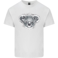 A Koala Bear Head Mens Cotton T-Shirt Tee Top White