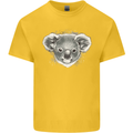 A Koala Bear Head Mens Cotton T-Shirt Tee Top Yellow