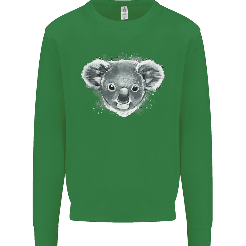 A Koala Bear Head Mens Sweatshirt Jumper Irish Green