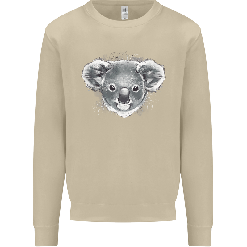 A Koala Bear Head Mens Sweatshirt Jumper Sand