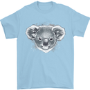 A Koala Bear Head Mens T-Shirt 100% Cotton Light Blue