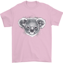 A Koala Bear Head Mens T-Shirt 100% Cotton Light Pink