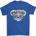 A Koala Bear Head Mens T-Shirt 100% Cotton Royal Blue