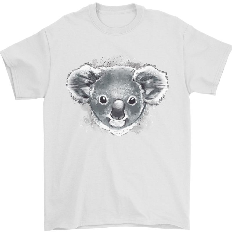 A Koala Bear Head Mens T-Shirt 100% Cotton White