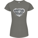 A Koala Bear Head Womens Petite Cut T-Shirt Charcoal