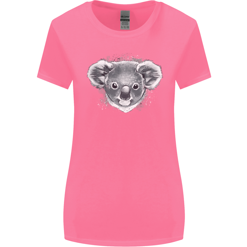 A Koala Bear Head Womens Wider Cut T-Shirt Azalea