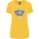 A Koala Bear Head Womens Wider Cut T-Shirt Yellow