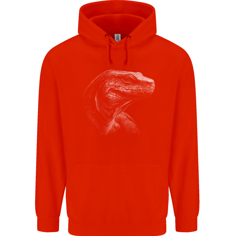 A Komodo Dragon Childrens Kids Hoodie Bright Red