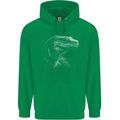 A Komodo Dragon Childrens Kids Hoodie Irish Green
