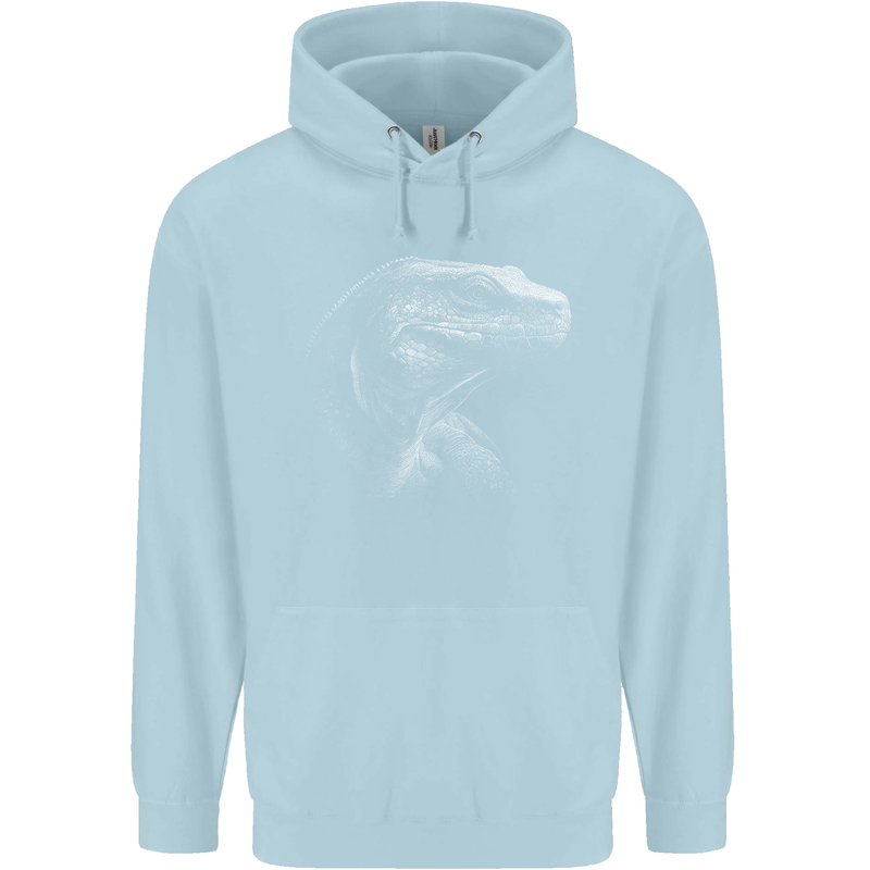A Komodo Dragon Childrens Kids Hoodie Light Blue