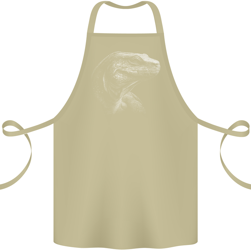 A Komodo Dragon Cotton Apron 100% Organic Khaki