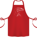 A Komodo Dragon Cotton Apron 100% Organic Red