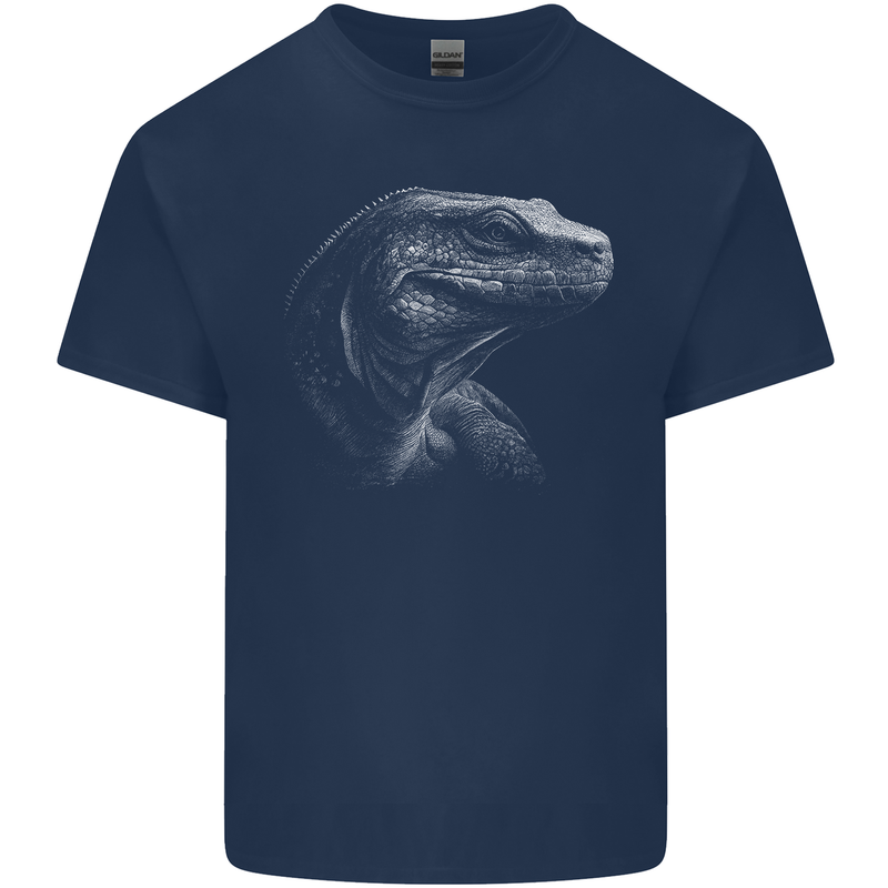 A Komodo Dragon Kids T-Shirt Childrens Navy Blue