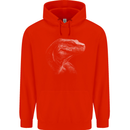A Komodo Dragon Mens 80% Cotton Hoodie Bright Red
