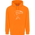 A Komodo Dragon Mens 80% Cotton Hoodie Orange