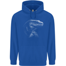 A Komodo Dragon Mens 80% Cotton Hoodie Royal Blue