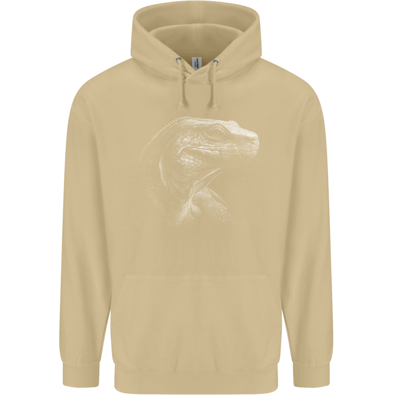 A Komodo Dragon Mens 80% Cotton Hoodie Sand