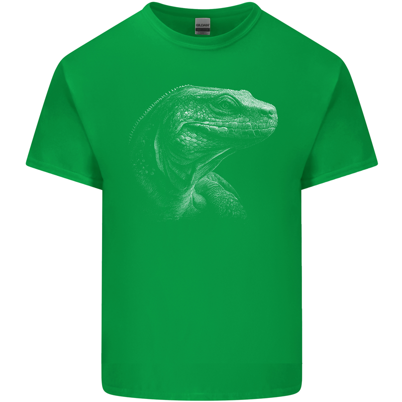 A Komodo Dragon Mens Cotton T-Shirt Tee Top Irish Green