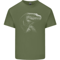 A Komodo Dragon Mens Cotton T-Shirt Tee Top Military Green