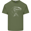 A Komodo Dragon Mens Cotton T-Shirt Tee Top Military Green