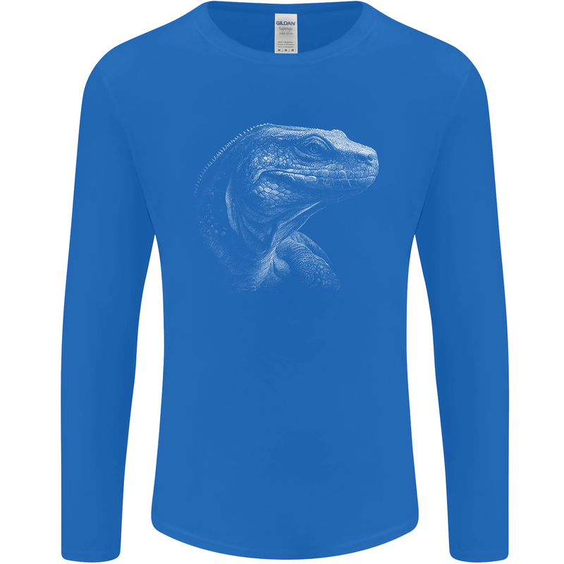 A Komodo Dragon Mens Long Sleeve T-Shirt Royal Blue