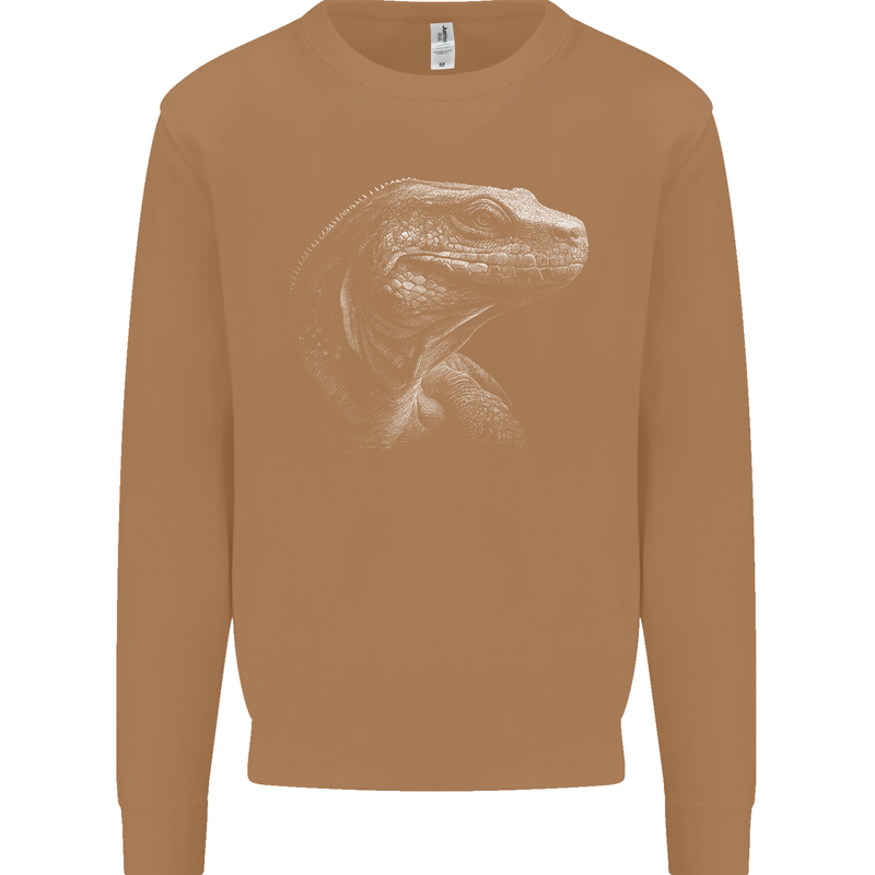 A Komodo Dragon Mens Sweatshirt Jumper Caramel Latte