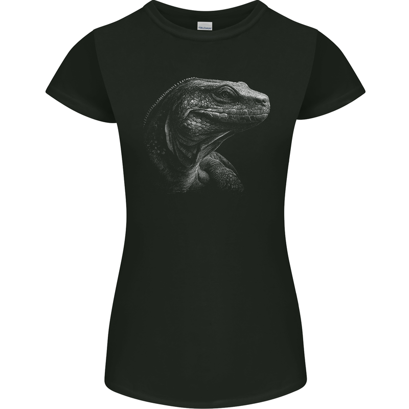 A Komodo Dragon Womens Petite Cut T-Shirt Black