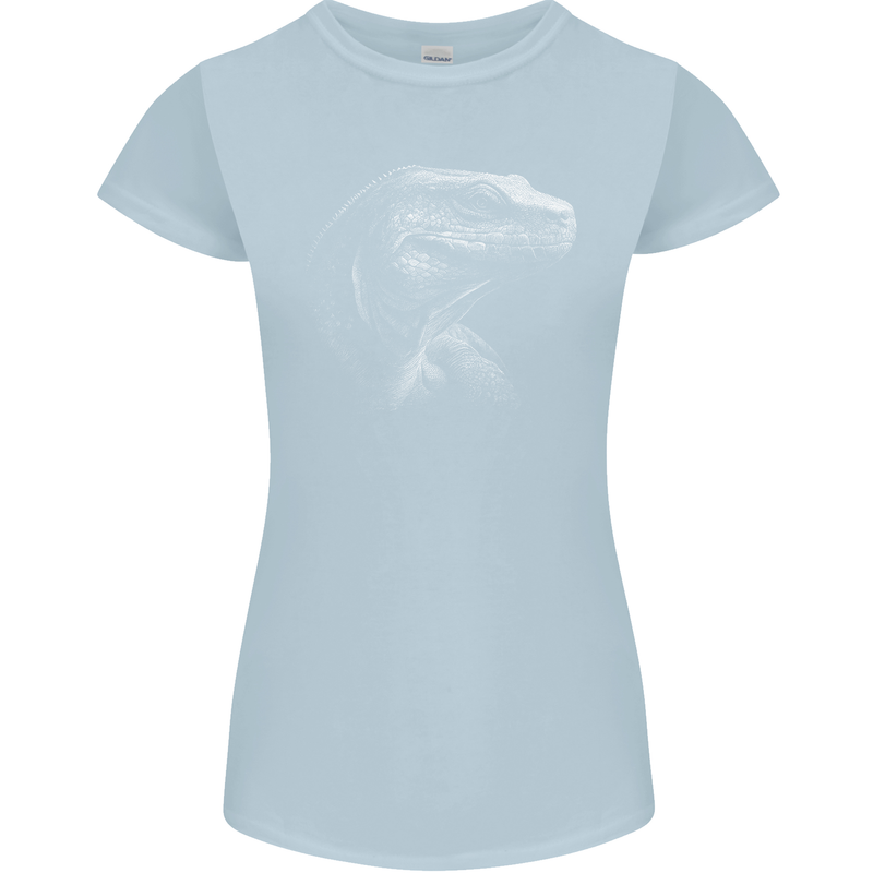 A Komodo Dragon Womens Petite Cut T-Shirt Light Blue