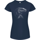 A Komodo Dragon Womens Petite Cut T-Shirt Navy Blue