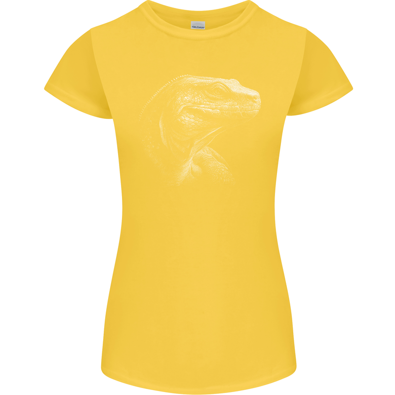A Komodo Dragon Womens Petite Cut T-Shirt Yellow