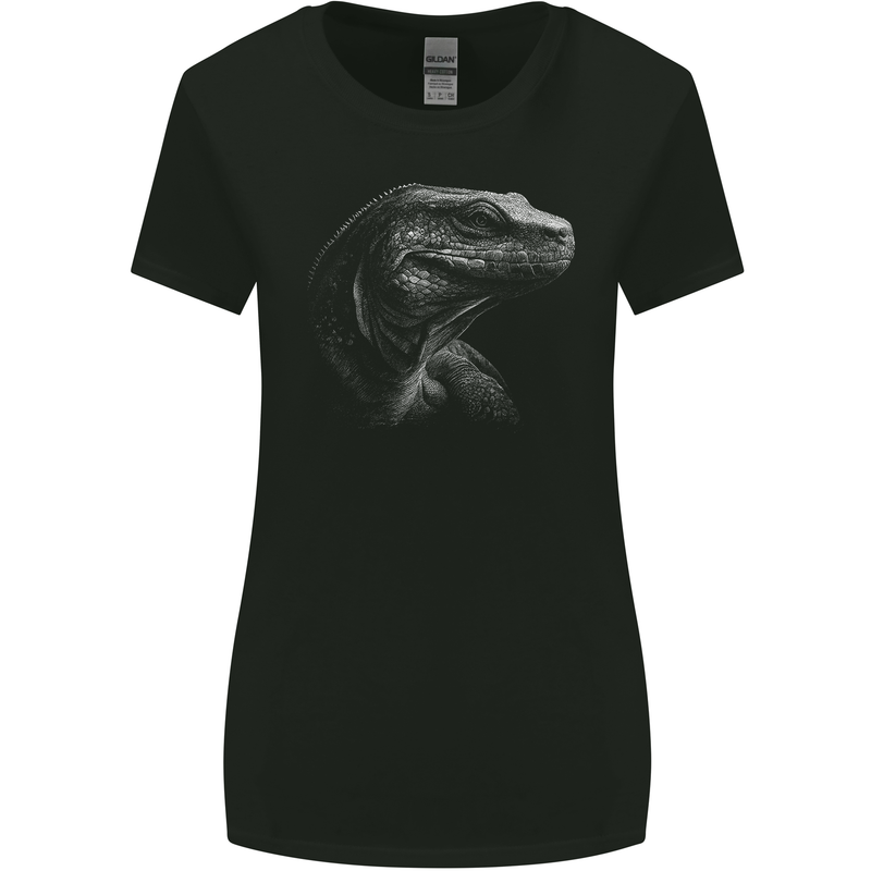 A Komodo Dragon Womens Wider Cut T-Shirt Black
