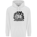 A Kraken in the Waves Mens 80% Cotton Hoodie White