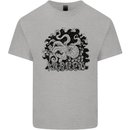 A Kraken in the Waves Mens Cotton T-Shirt Tee Top Sports Grey