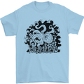 A Kraken in the Waves Mens T-Shirt 100% Cotton Light Blue