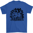 A Kraken in the Waves Mens T-Shirt 100% Cotton Royal Blue