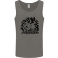 A Kraken in the Waves Mens Vest Tank Top Charcoal