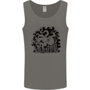A Kraken in the Waves Mens Vest Tank Top Charcoal
