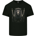 A Lion With Candles Kids T-Shirt Childrens Black