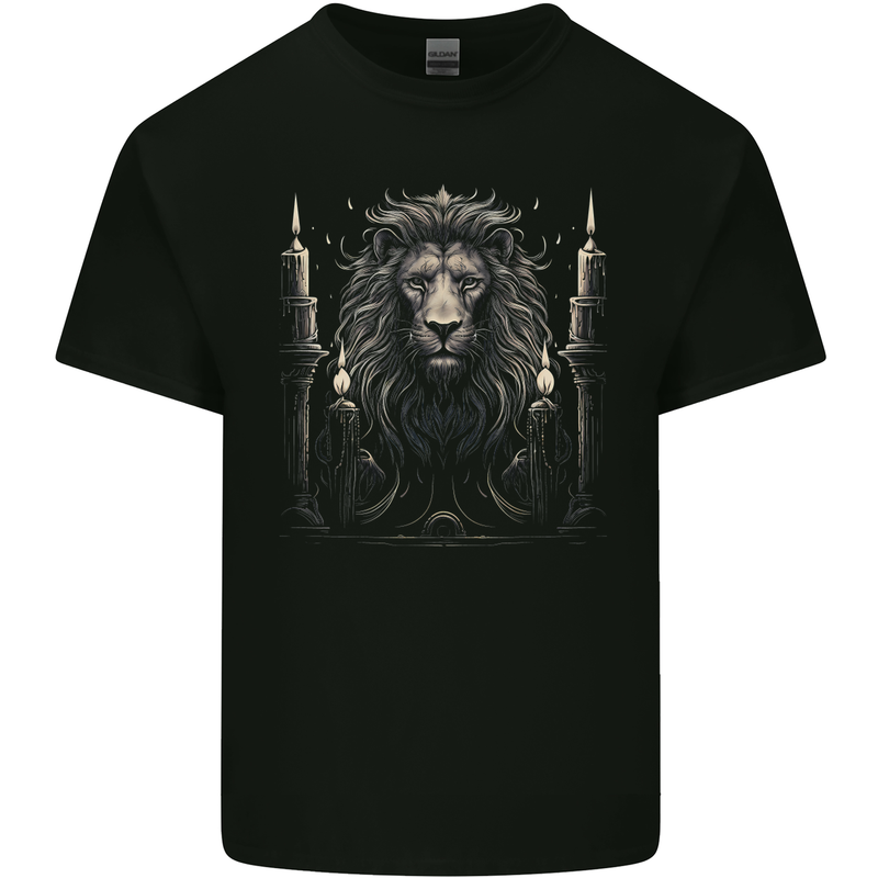 A Lion With Candles Kids T-Shirt Childrens Black