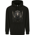 A Lion With Candles Mens 80% Cotton Hoodie Black