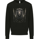 A Lion With Candles Mens Sweatshirt Jumper Black
