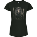 A Lion With Candles Womens Petite Cut T-Shirt Black
