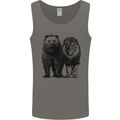 A Lion and a Grizzly Bear Mens Vest Tank Top Charcoal