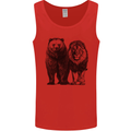 A Lion and a Grizzly Bear Mens Vest Tank Top Red