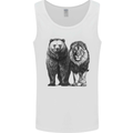 A Lion and a Grizzly Bear Mens Vest Tank Top White